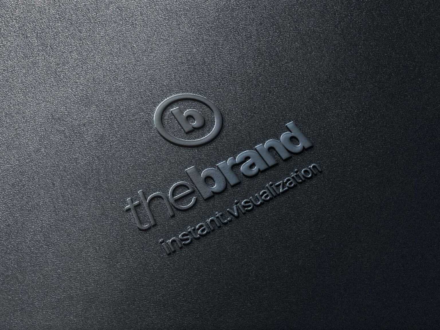 Elegant Embossed Free Logo Mockup PSD