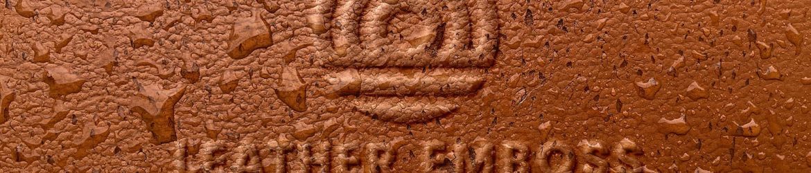 Embossed Leather Logo Mockup Free PSD