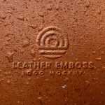 Embossed Leather Logo Mockup Free PSD