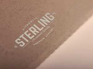 Embossed White Logo Mockup on Texture Paper