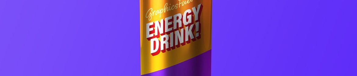 Energy Drink Can PSD Mockup