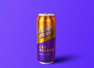 Energy Drink Can PSD Mockup