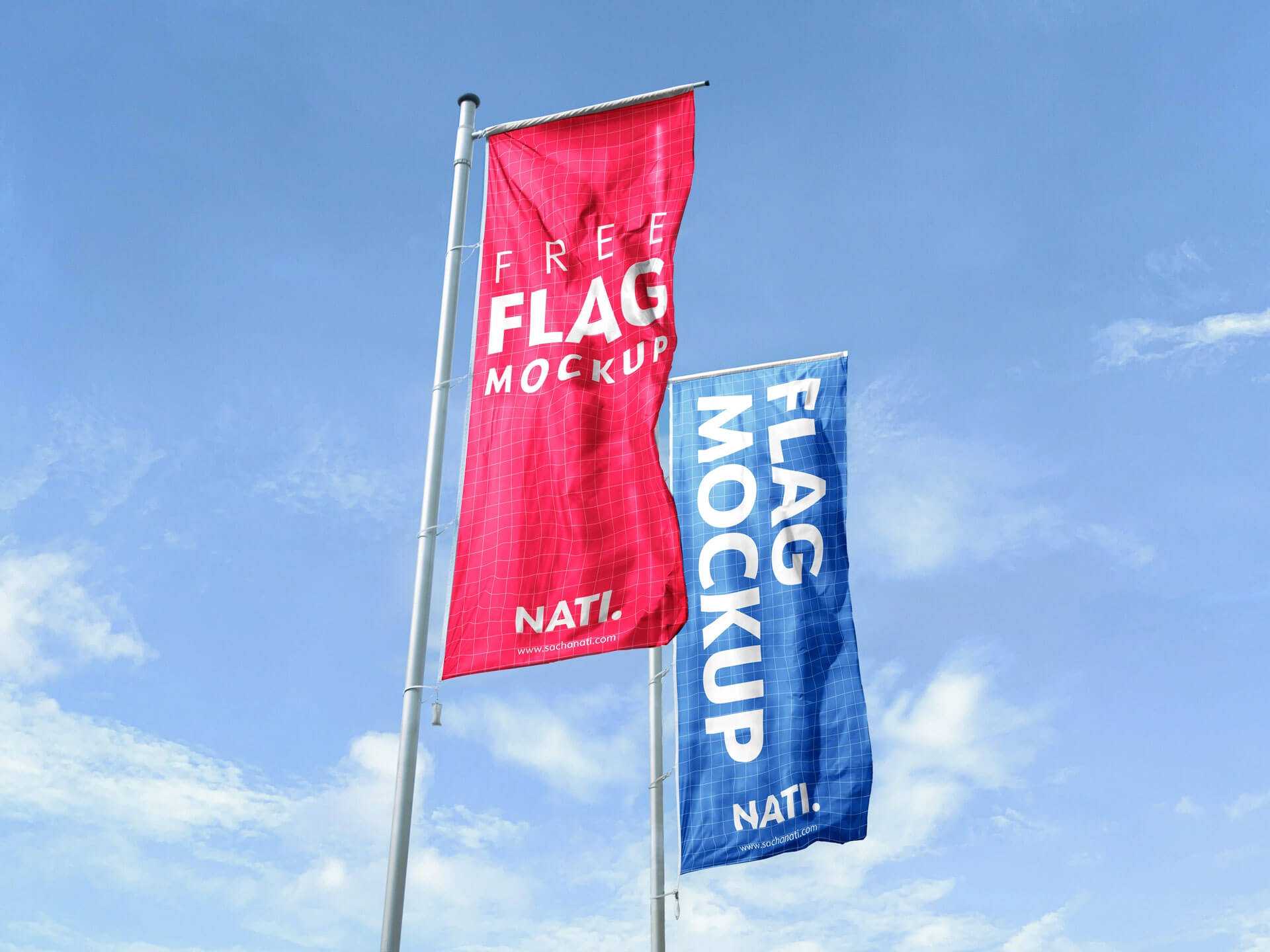 Entrance Flag Banner Mockups PSD Free