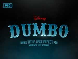 Epic Dumbo Movie Title Text Effect PSD 2019