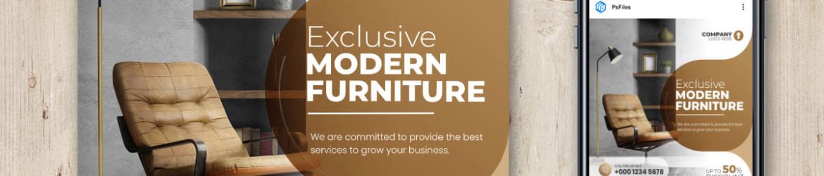 Exclusive Modern Furniture Special Sale Free Instagram Post Design PSD Template