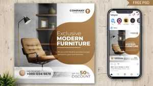 Exclusive Modern Furniture Special Sale Free Instagram Post Design PSD Template