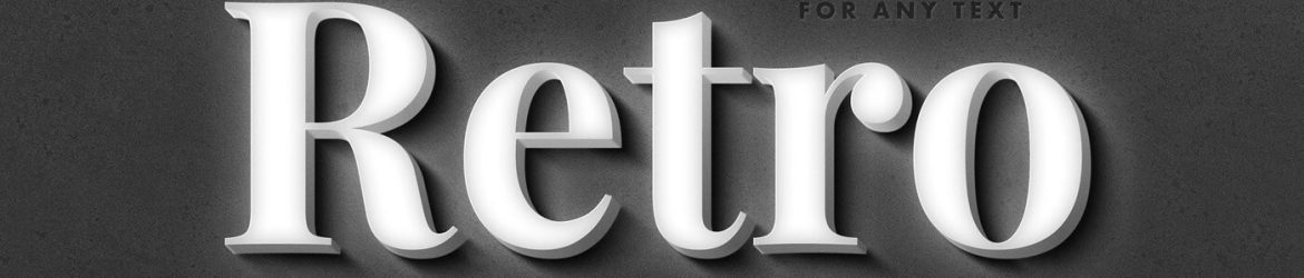 Extrude Retro Film Text Effect PSD free