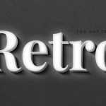 Extrude Retro Film Text Effect PSD free
