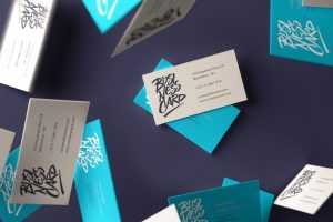 Falling Business Card Mockup