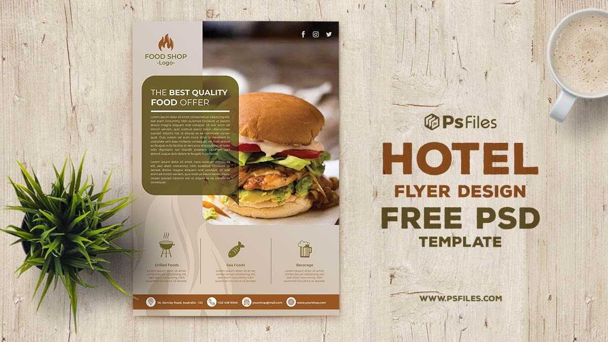 Fast Food Business Flyer Template Free PSD Vol-6