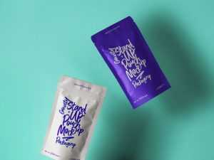 Floating Aluminum Pouch Mockup