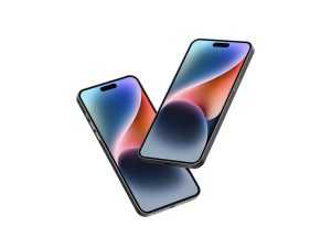 Floating iPhone 14 Pro Max Mockup Free PSD