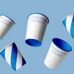 Floating Paper Coffee Cups Mockup Free PSD