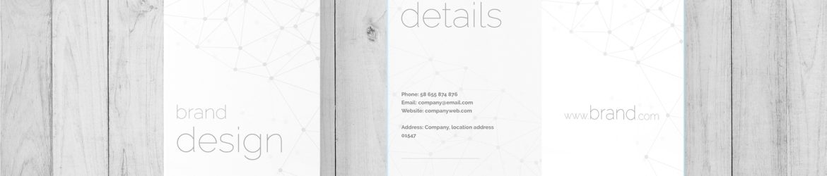 Folded Business Card PSD Mockup