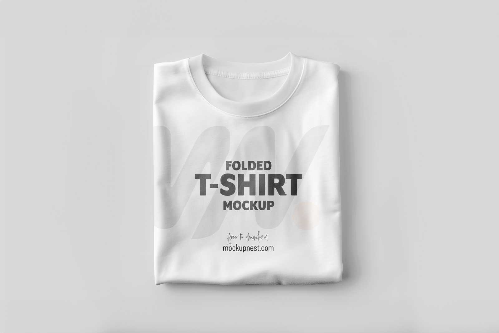 Folded Free T-Shirt Mockup