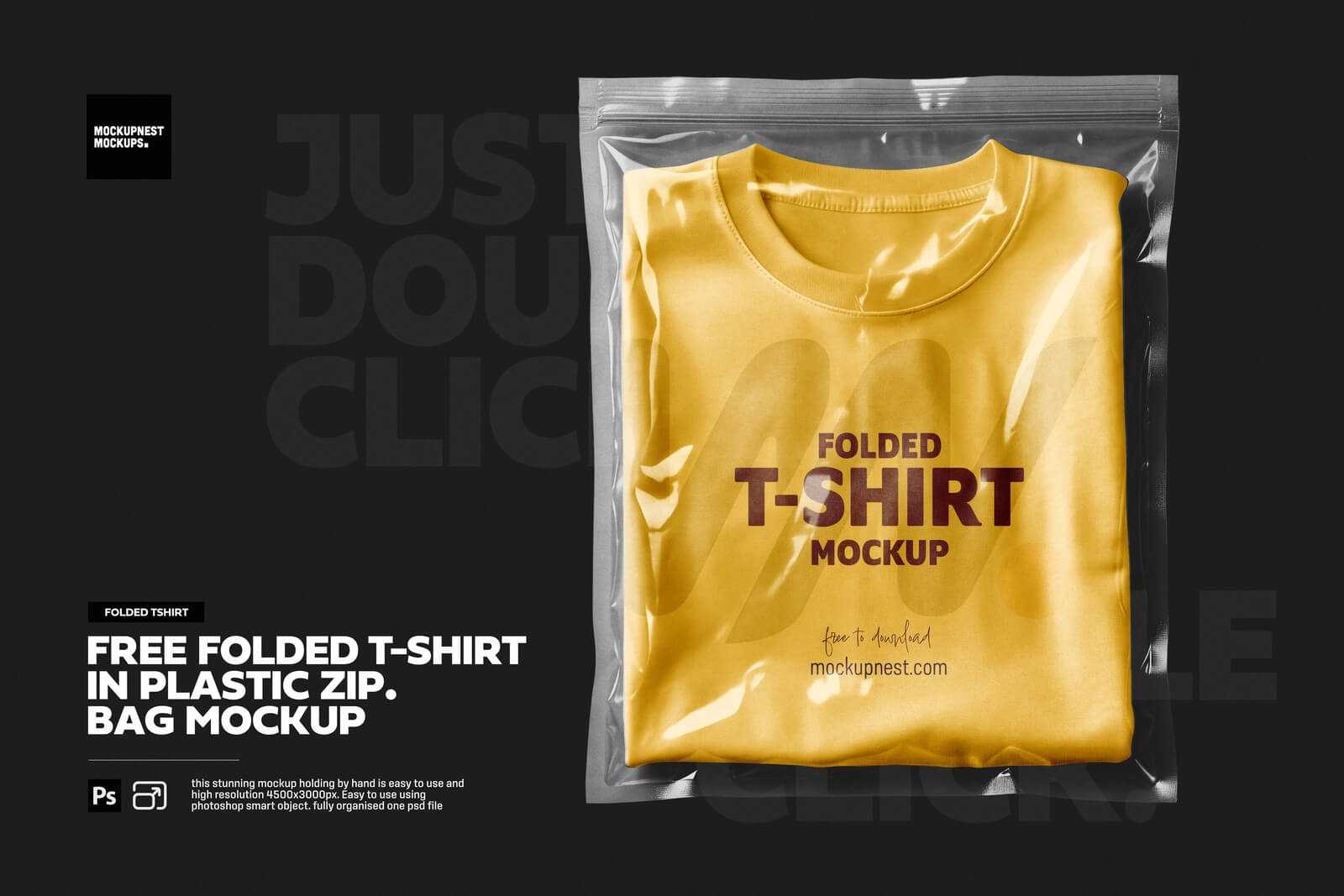 Folded T-Shirt Bag Mockup 2026 — Free PSD Download | PsFiles