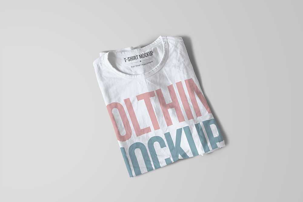 Folded T-Shirt Mockup
