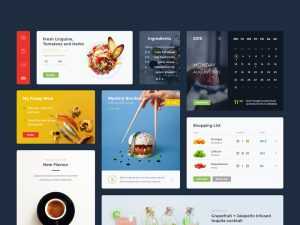 Food and Drink Free UI Kit PSD Template Template