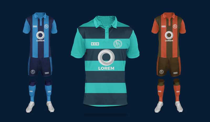 Football or Soccer Jersey and Logo Mockup