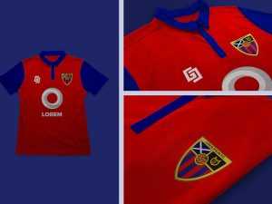 Football Soccer Jersey and Logo Mockup