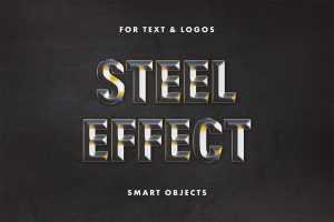 Forged Steel Text Effect Free PSD