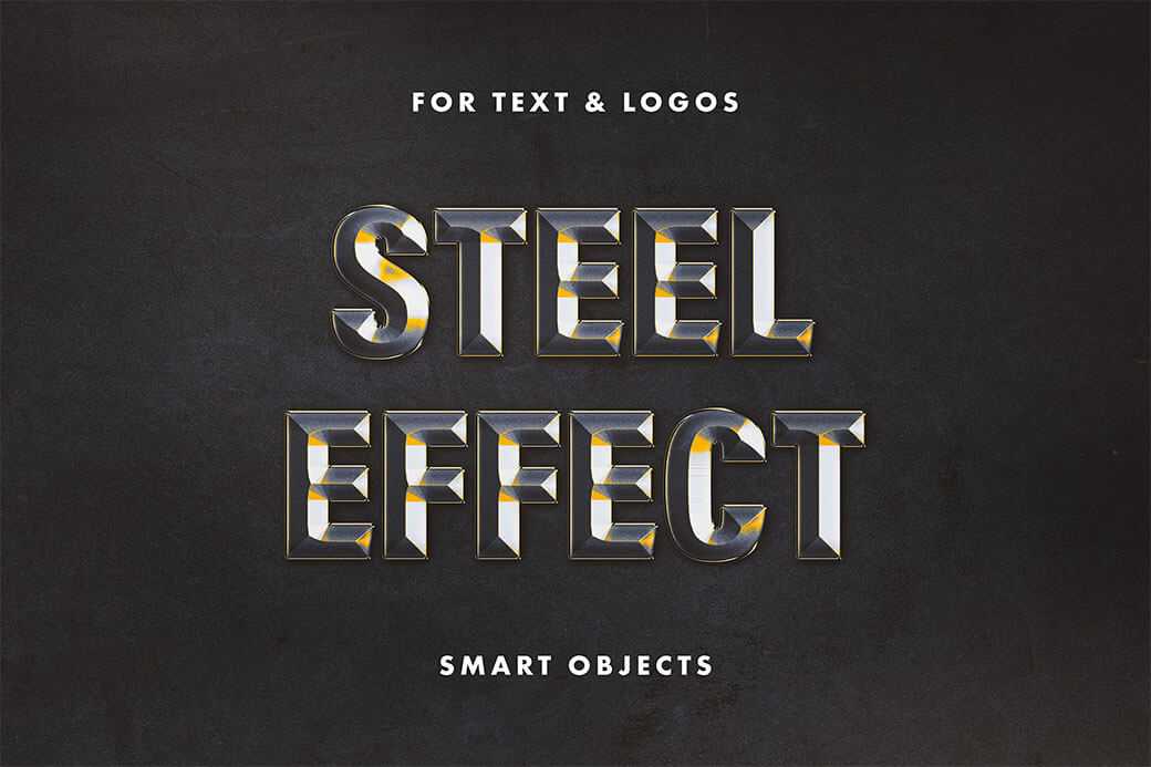 Forged Steel Text Effect Free PSD