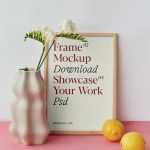 Frame with Vase PSD Mockup - Free PSD Download Frame with Vase PSD Mockup