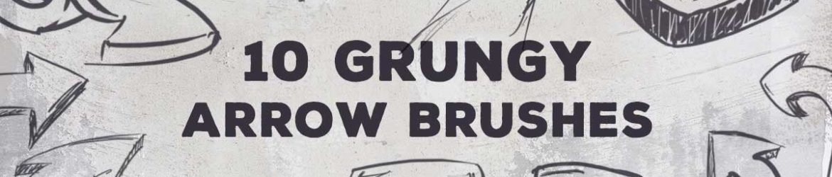 Free 10 Grungy Arrow Brushes - Free Photoshop Brushes abr files