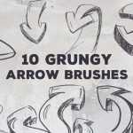 Free 10 Grungy Arrow Brushes - Free Photoshop Brushes abr files