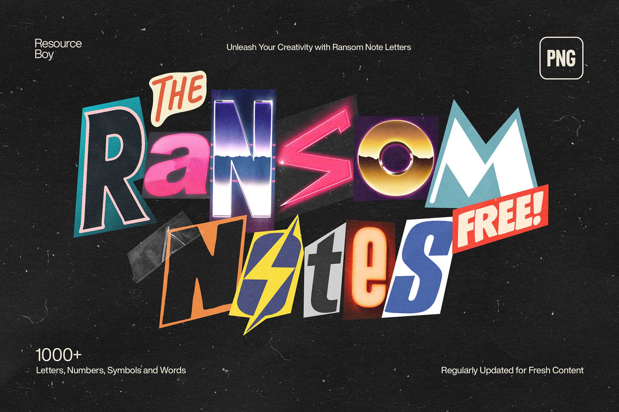 Free 1000+ Ransom Note Letters PNG for Design Projects