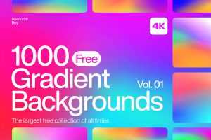 Free 1000 Vibrant Gradient Backgrounds Vol 01 Download
