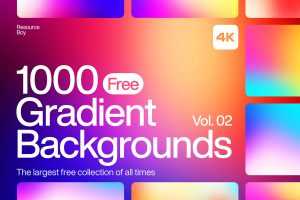 Free 1000 Vibrant Gradient Color Backgrounds Vol. 02 Download