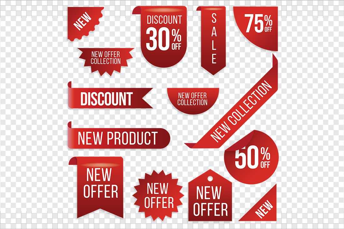 Free 13 Special Offer Sale Tags Shapes PSD