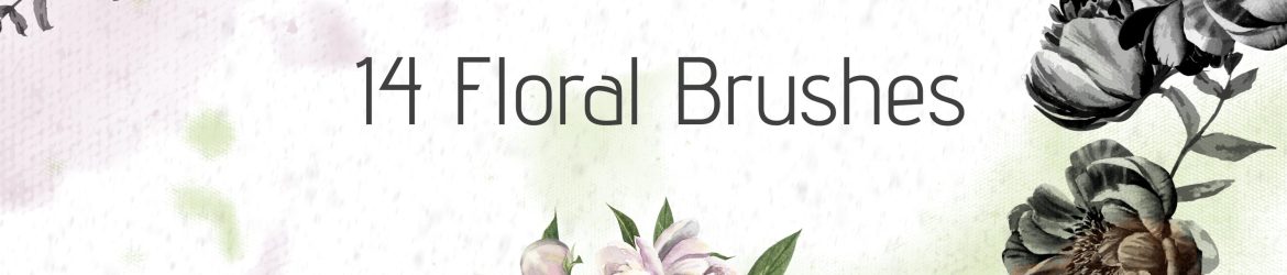 Free 14 Floral Photoshop Brushes by Peony