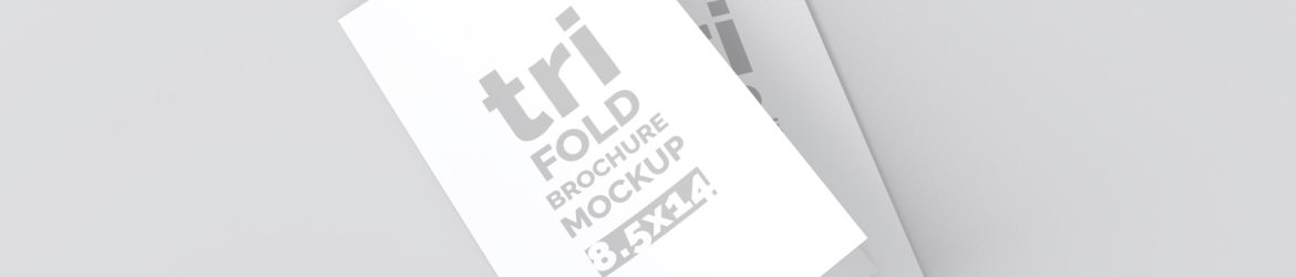 Free 14x8.5 Trifold Brochure Mockup