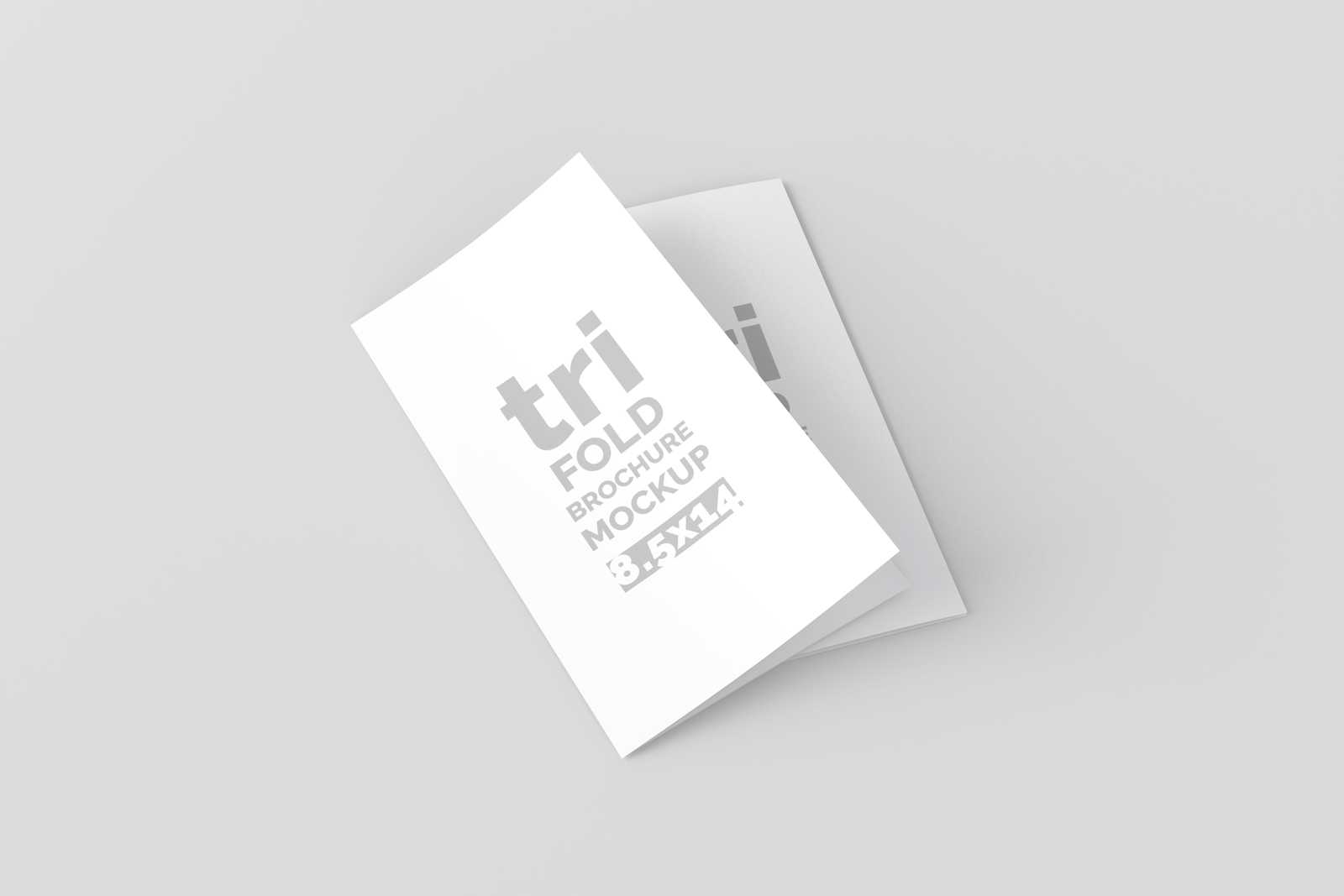 Free 14x8.5 Trifold Brochure Mockup