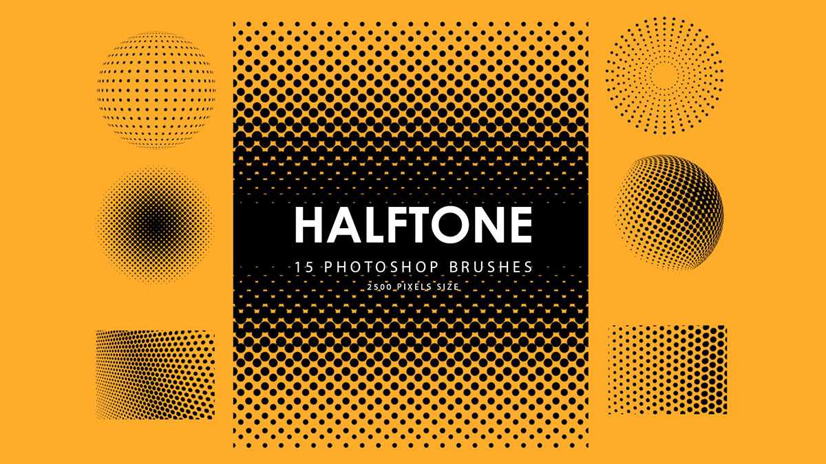 Free 15 Halftone Photoshop Brushes