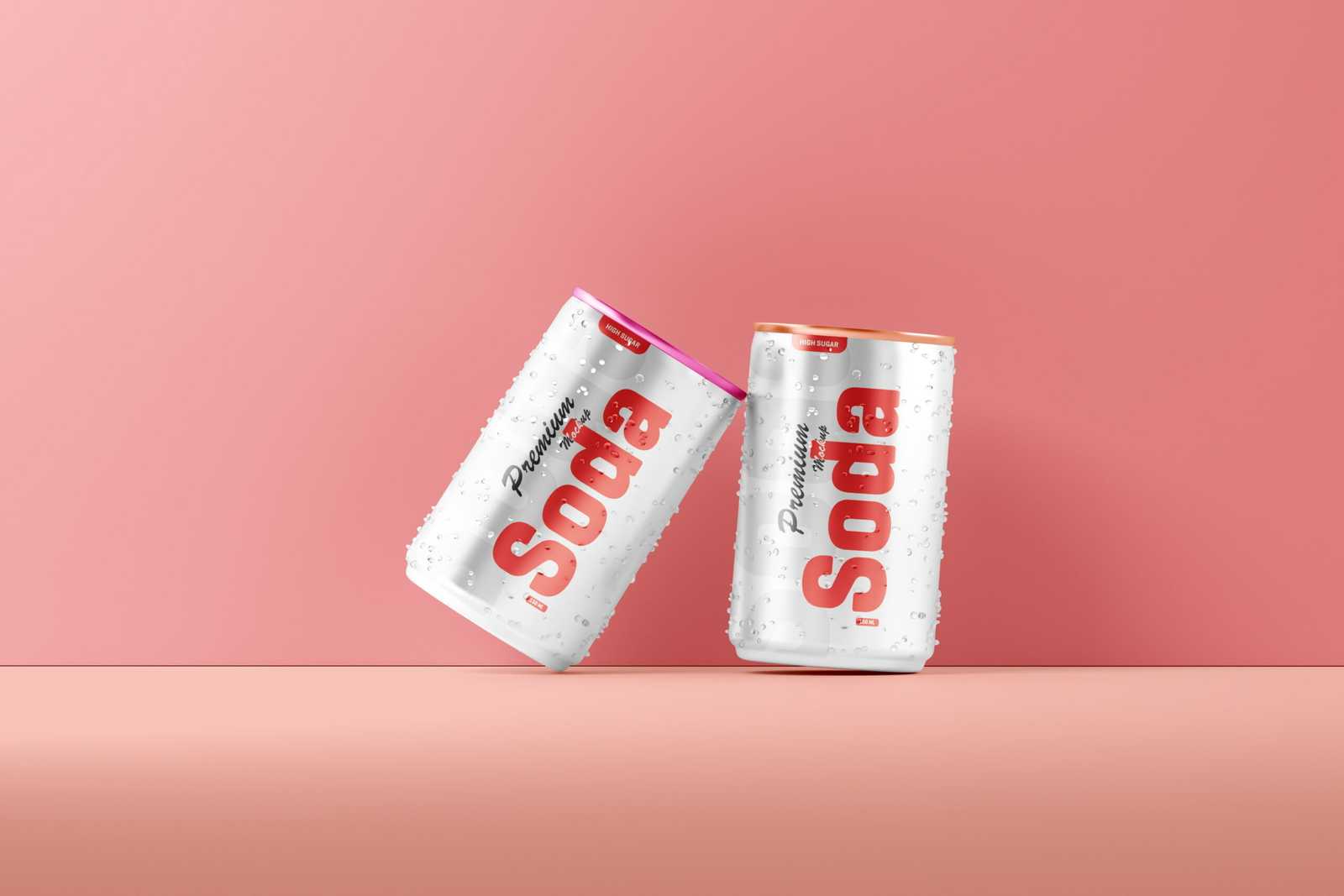 Free 150ml Soda Can Mockup