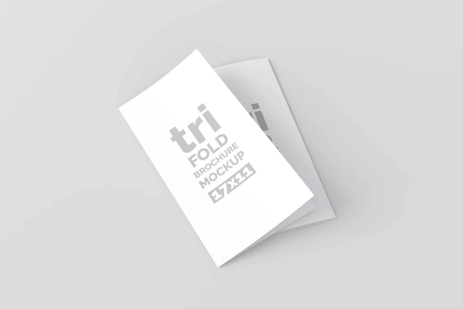 Free 17x11 Trifold Brochure Mockup