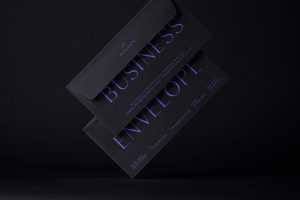 Free 2 Business Letter Envelope Mockup PSD