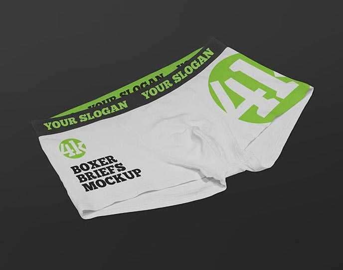 Free 2 Men’s Boxer Briefs Mockup PSD