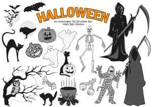 Free 20 Halloween Scary Brushes Photoshop