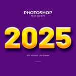 Free 2025 Photoshop Text Effect PSD