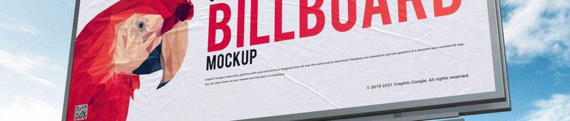 Free 20×50 City Outdoor Advertising Billboard Mockup PSD