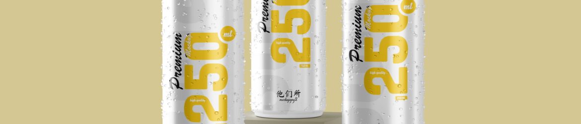 Free 250ml Soda Can PSD Mockup