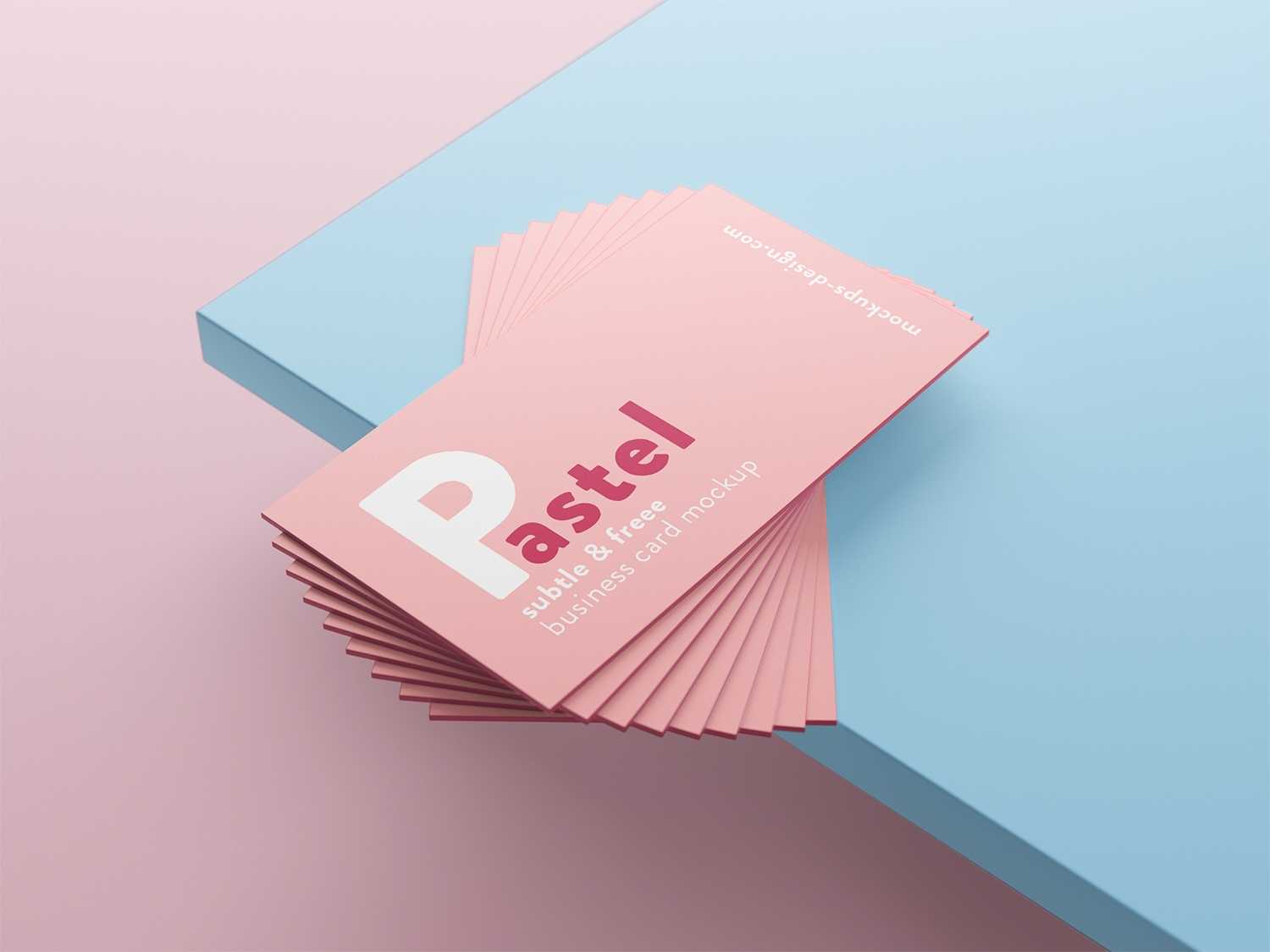 Free 3 Business Cards Mockups PSD
