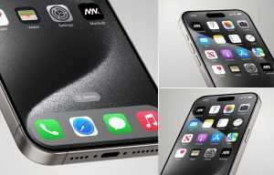 Free 3 Closeup iPhone 15 Pro Max Mockup PSD files