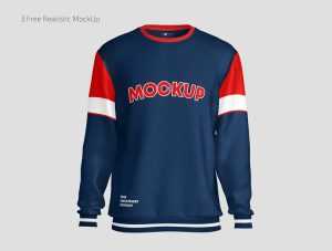 Free 3 Free Realistic Sweatshirt Mockups PSD set