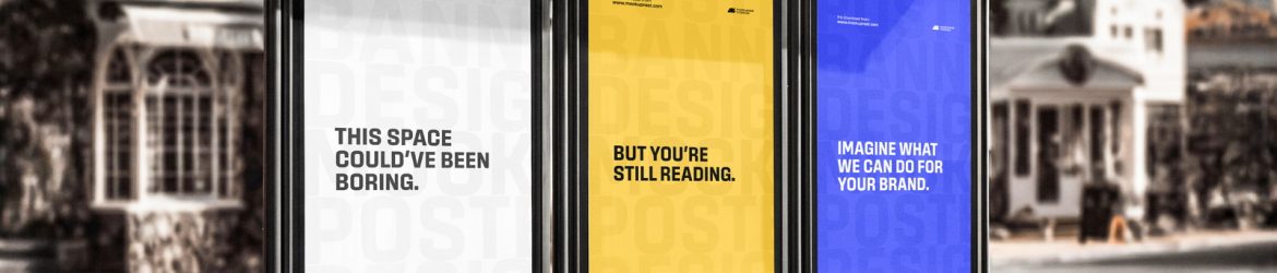 Free 3-Panel Billboard Mockup