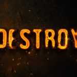 Free 3D Fire Burning Destroy Text Effect PSD